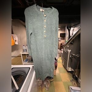 Universal Threads Green Knit Sweater Dress Runs Large New With Tags